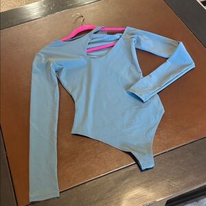 ALIX Long Sleeve Light Blue Bodysuit